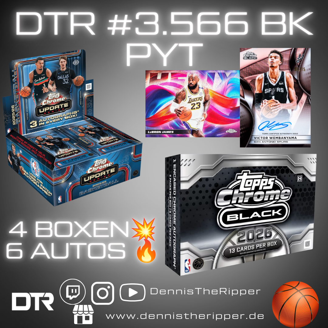 DTR #3566 Basketball Chrome Update X Black 4 Boxer PYT Group Break