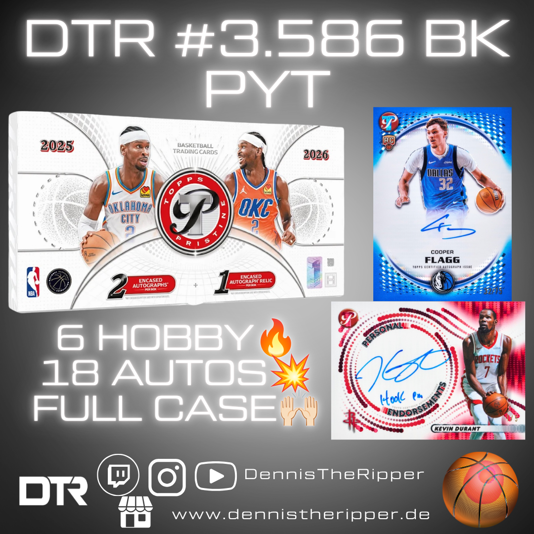 DTR #3586 BK Pristine Hobby Full Case PYT Group Break