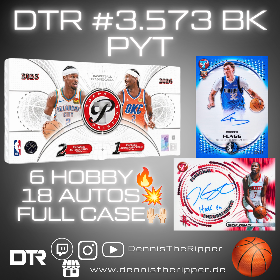 DTR #3573 BK Pristine Hobby Full Case PYT Group Break