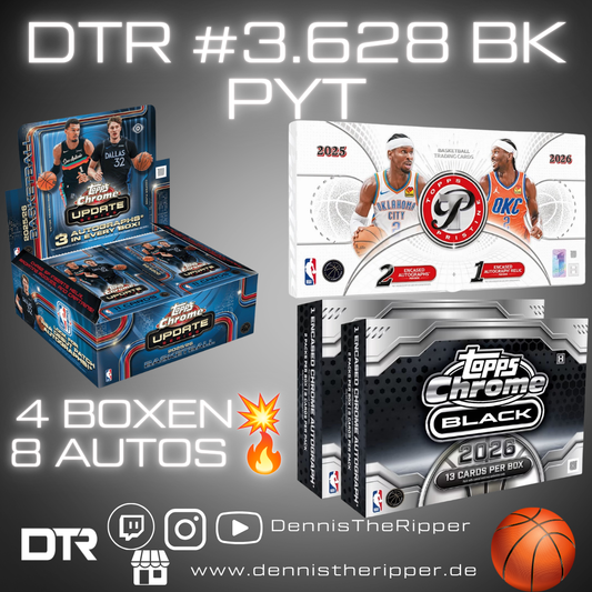 DTR #3628 BK Pristine x Chrome x Black 4 Boxer PYT Group Break