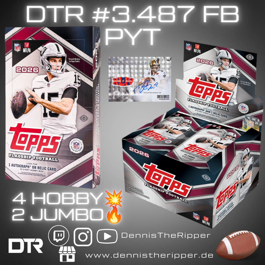 DTR #3487 FB Flagship Jumbo X Hobby 6 Boxer PYT Group Break