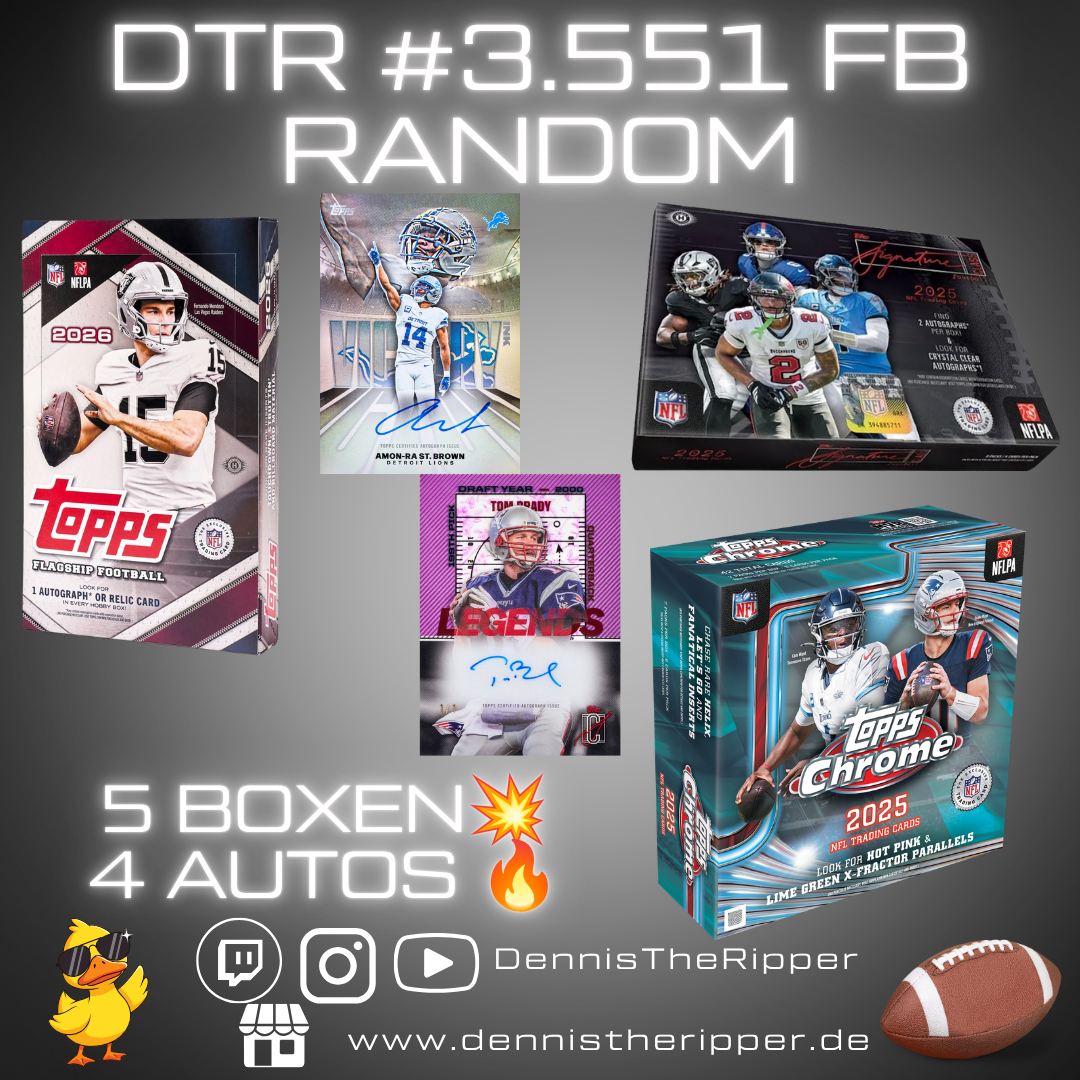 25% Filler DTR #3551 FB Chrome x Flagship x Signatures 5 Boxer Random Group Break Free Spot 💥