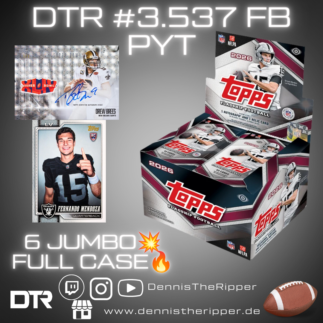 Mini 10 Filler 5 Sieger Cincinnati Bengals & New Orleans Saints & Washington Commanders DTR #3537 FB Flagship Jumbo Full Case PYT Group Break