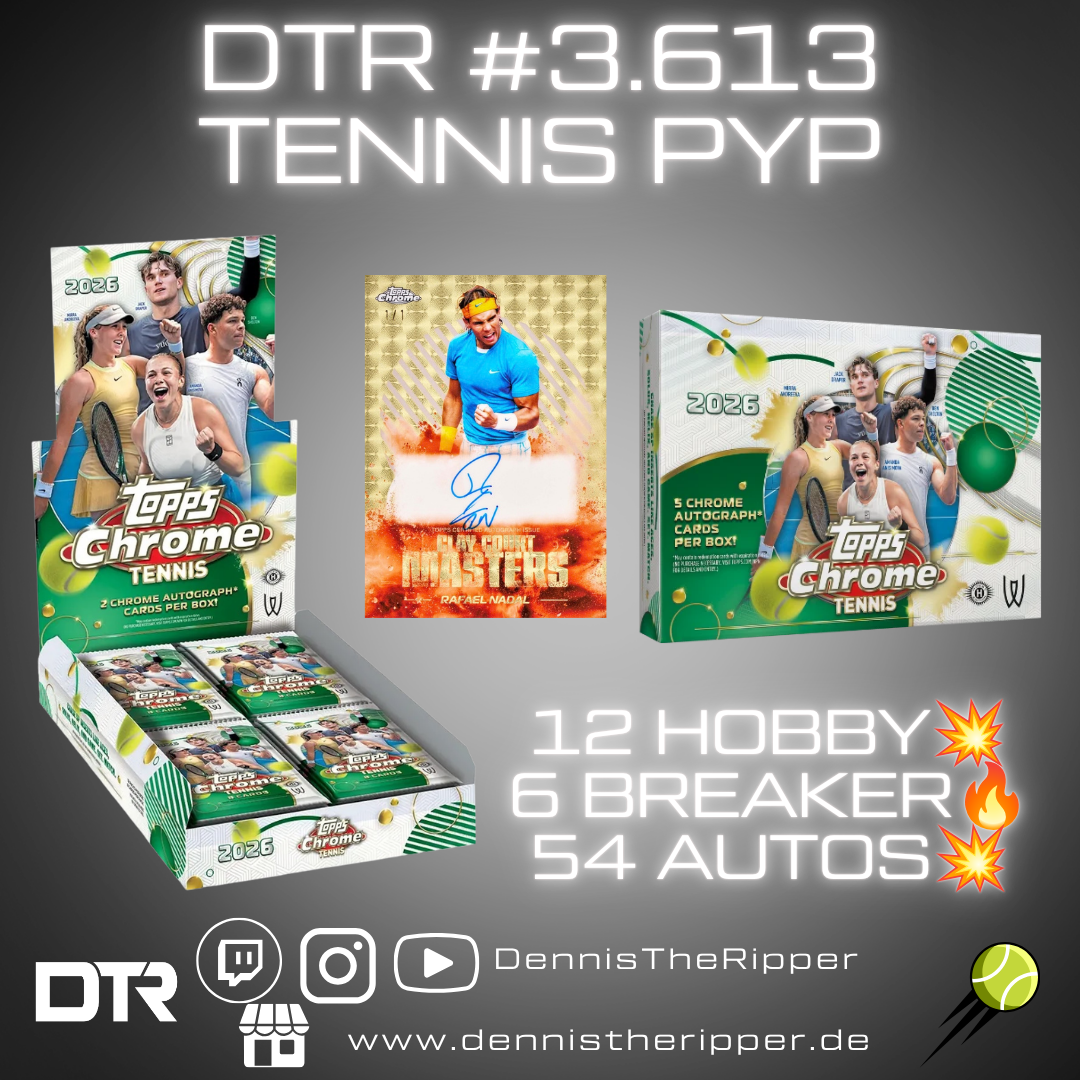 DTR #3613 Tennis Chrome Breaker X Hobby Dual Full Case PYT/PYP Group Break
