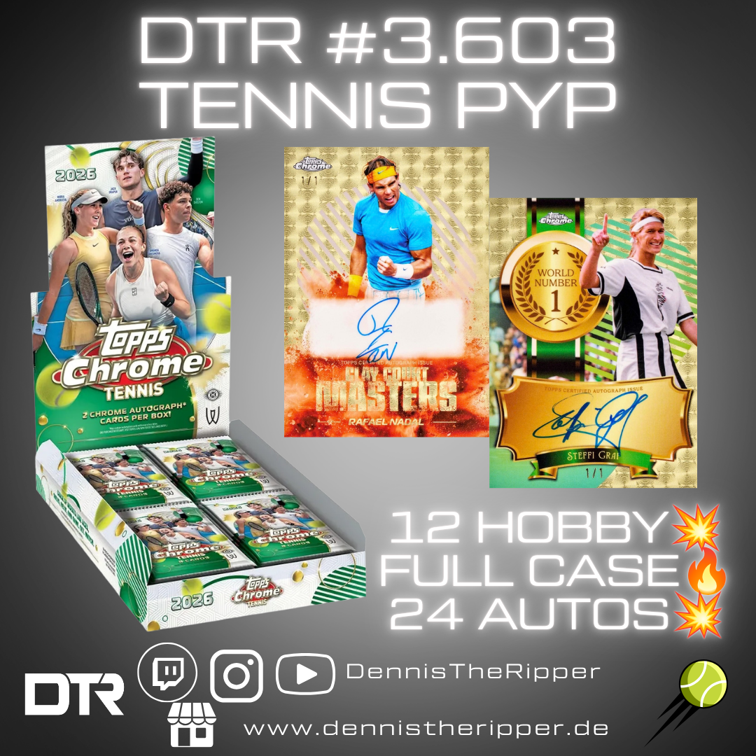 DTR #3603 Tennis Chrome Hobby Full Case PYT/PYP Group Break