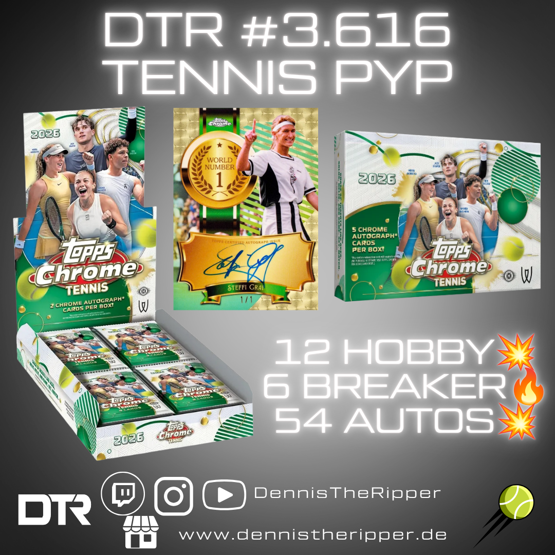 DTR #3616 Tennis Chrome Breaker X Hobby Dual Full Case PYT/PYP Group Break