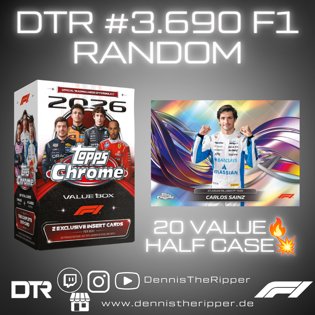 50% Filler DTR #3690 F1 Chrome Value Half Case Random Group Break