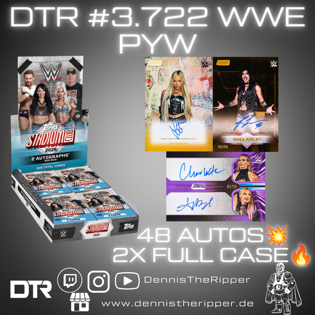 DTR #3722 WWE Stadium Club Dual Full Case PYT/PYP Group Break ...