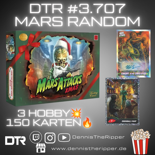 DTR #3707 Mars Attacks Christmas 3 Boxer Random Letter Group Break