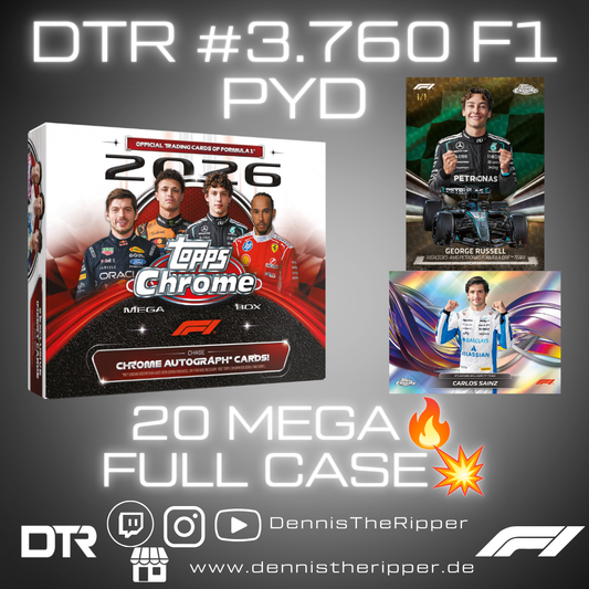 10 Filler 7 Sieger DTR #3760 F1 Chrome Mega Full Case PYT/PYP Group Break