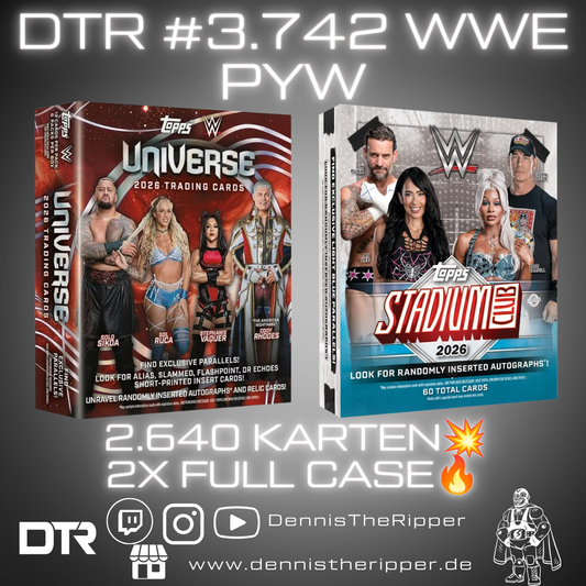 DTR #3742 WWE Stadium X Universe Dual Mega Full Case PYT/PYP Group Break