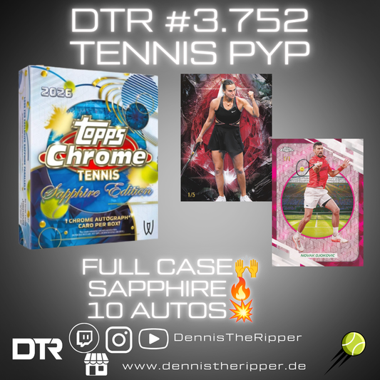 DTR #3752 Tennis Sapphire Full Case PYT/PYP Group Break