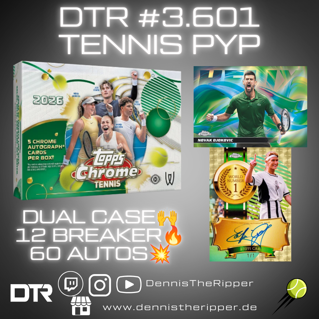DTR #3601 Tennis Chrome Breaker Dual Full Case PYT/PYP Group Break