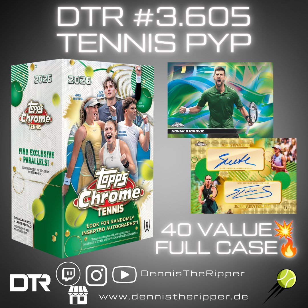 DTR #3605 Tennis Chrome Value Full Case PYT/PYP Group Break