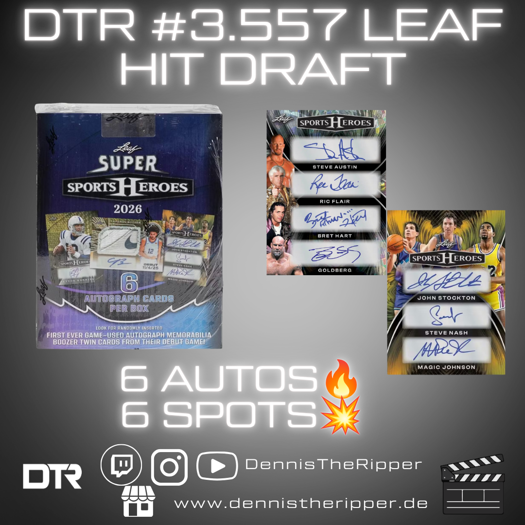 DTR #3557 Leaf Sports Heroes 1 Box Hit Draft Group Break