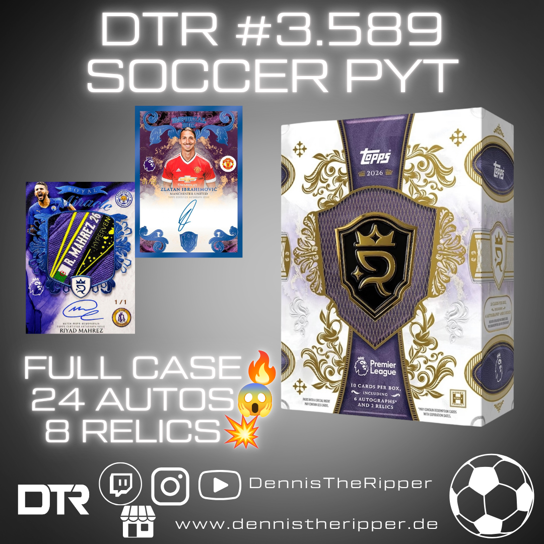 DTR #3589 Soccer Royalty Premier League Full Case PYT/PYP Group Break