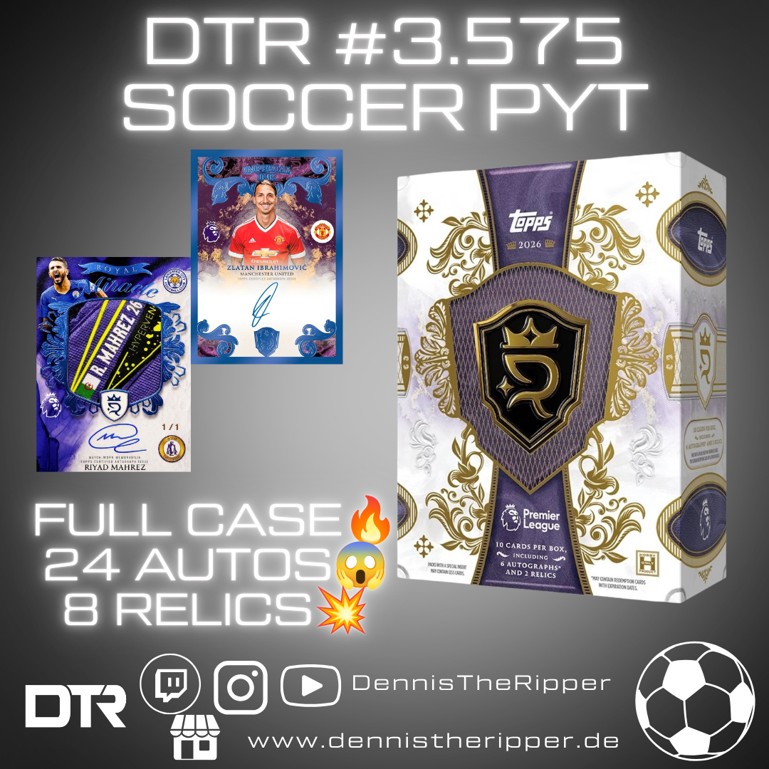 DTR #3575 Soccer Royalty Premier League Full Case PYT/PYP Group Break