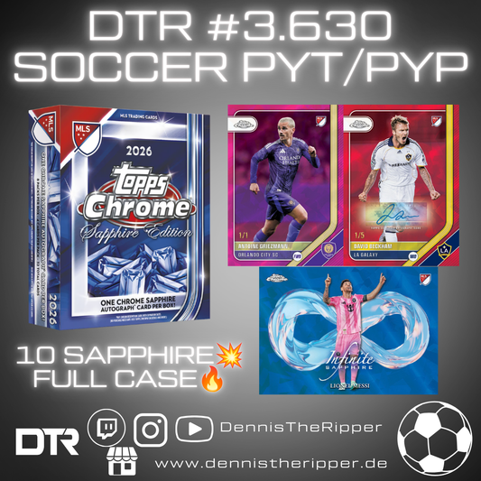 DTR #3630 Soccer MLS Sapphire Full Case PYT/PYP Group Break