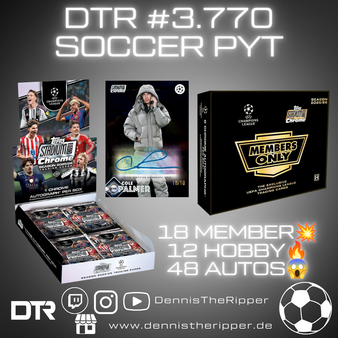 DTR #3770 Soccer Stadium Club UCL Triple Member x Hobby Full Case PYT/PYP Group Break