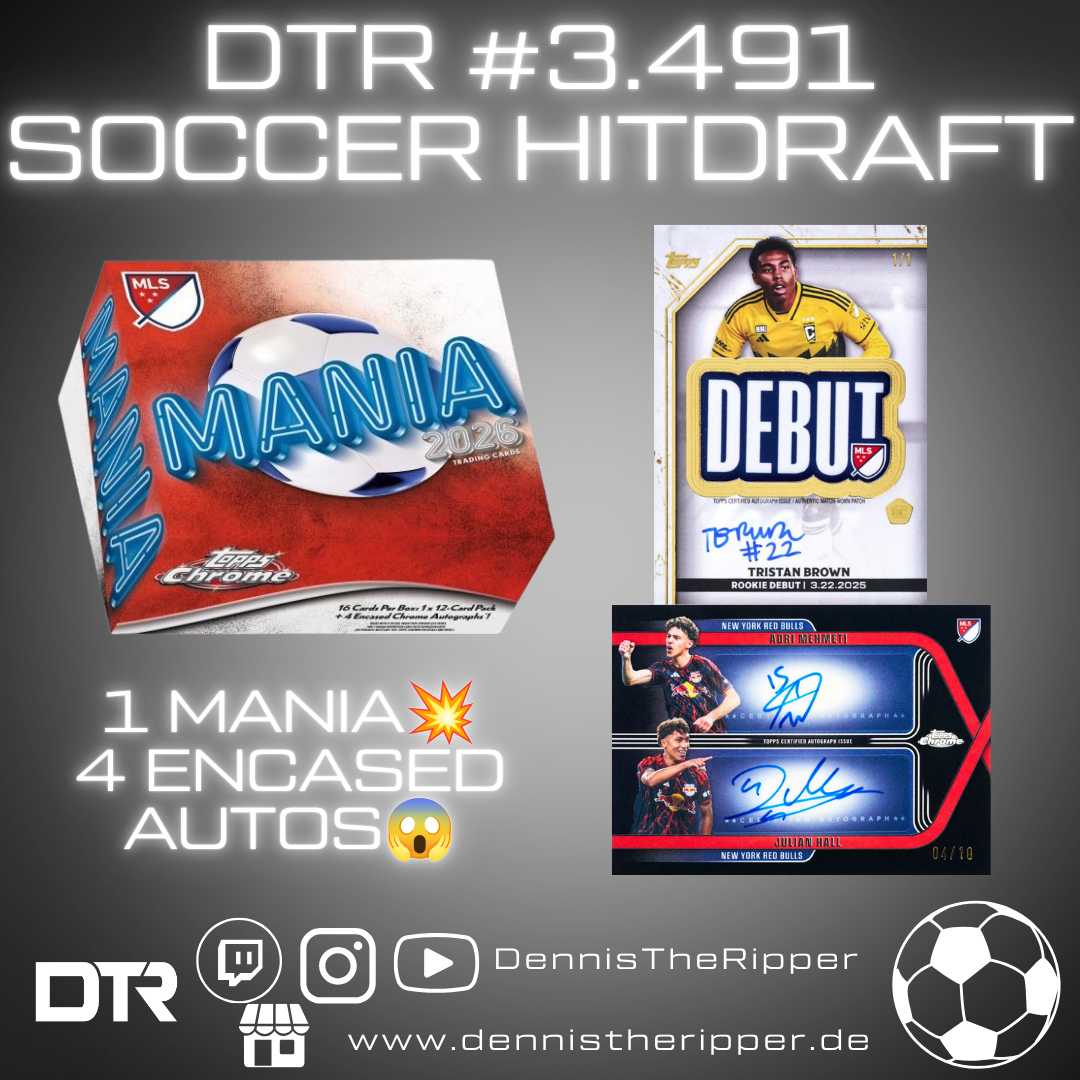 DTR #3491 Soccer Chrome MLS Mania 1 Box Hit Draft Group Break