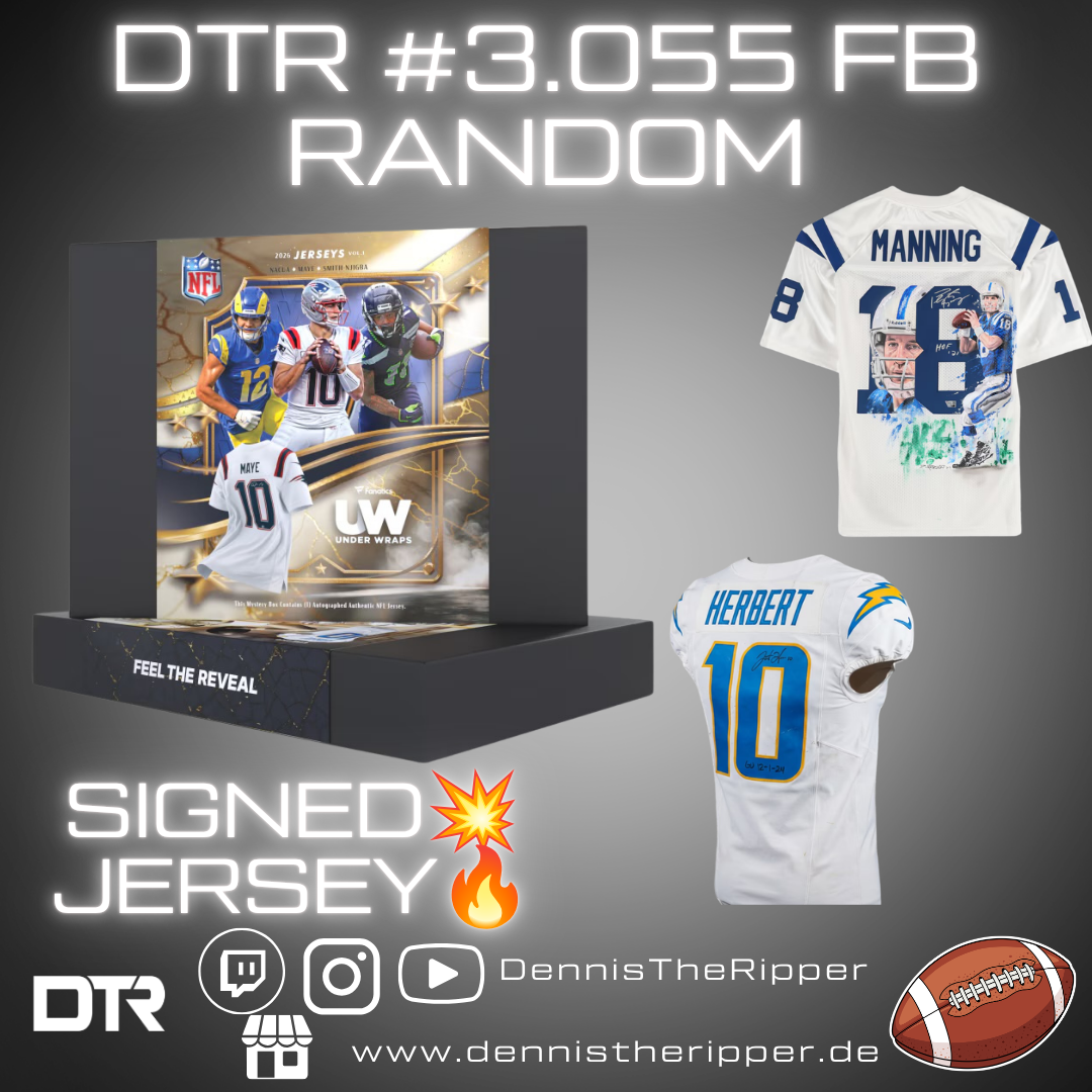50% Filler DTR #3055 FB Under Wraps NFL Jersey 1 Box Random Group Break
