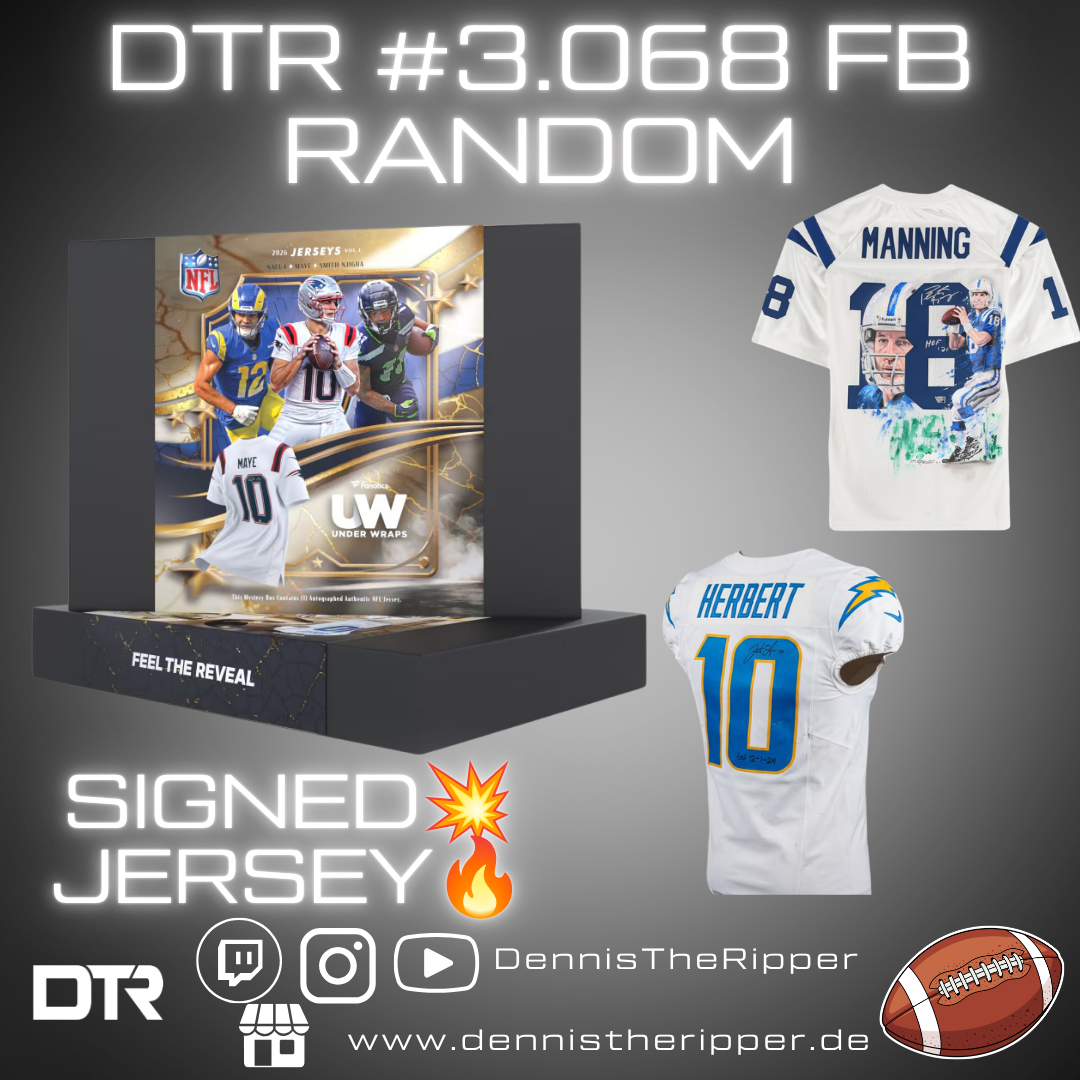 50% Filler DTR #3068 FB Under Wraps NFL Jersey 1 Box Random Group Break