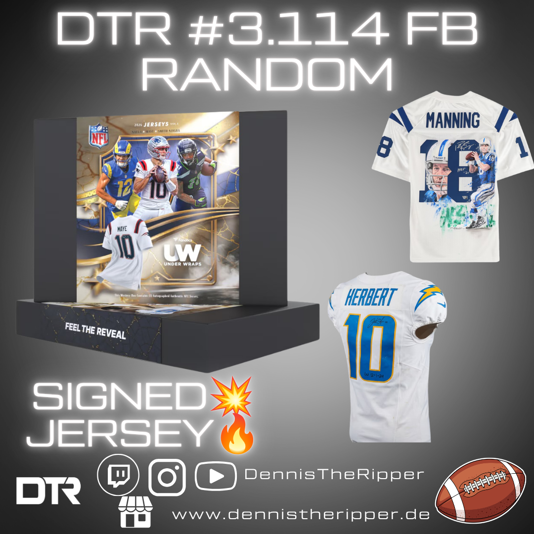 50% Filler DTR #3114 FB Under Wraps NFL Jersey 1 Box Random Group Break