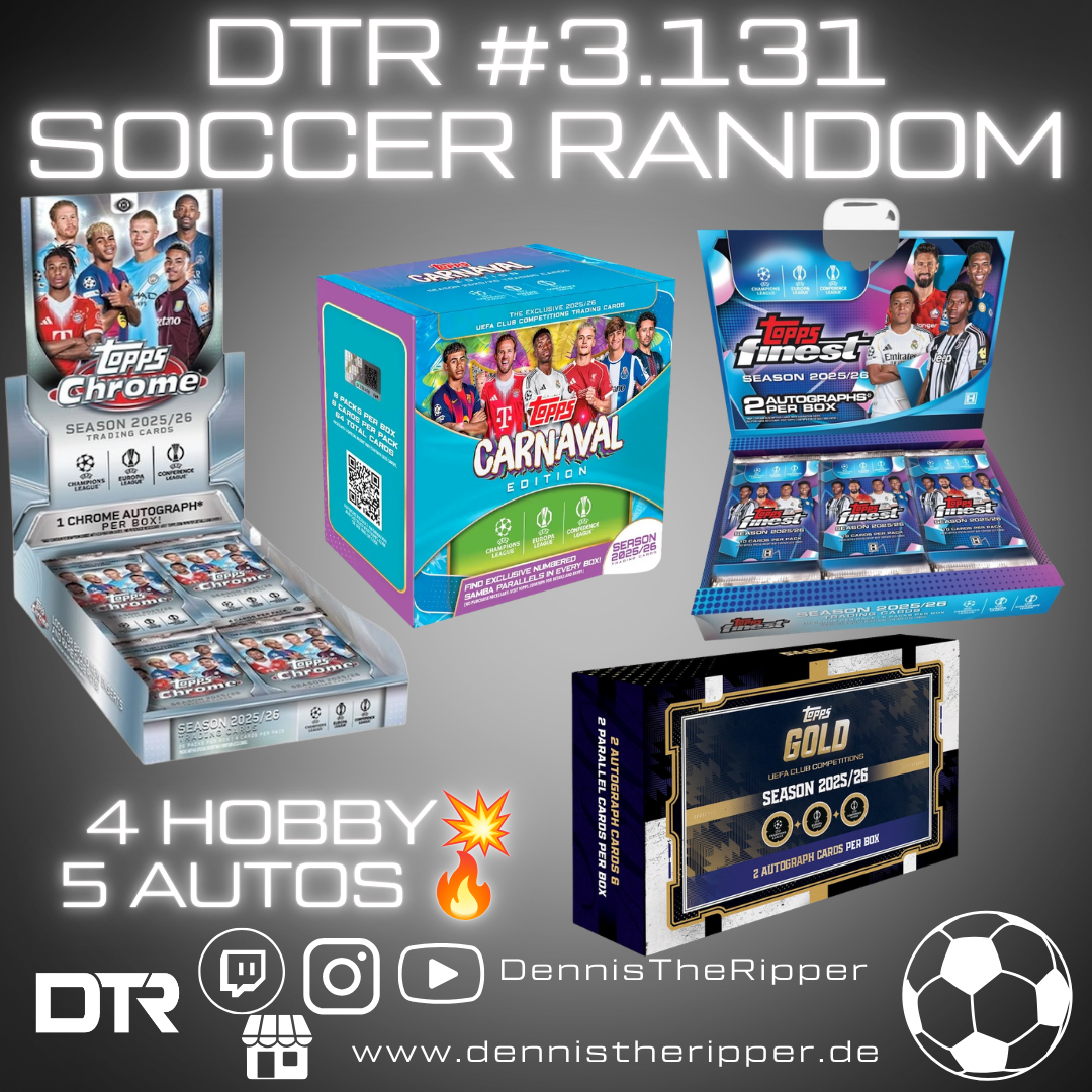 25% Filler DTR #3131 Soccer Chrome x Gold x Finest x Carnaval 4 Boxer Random Group Break