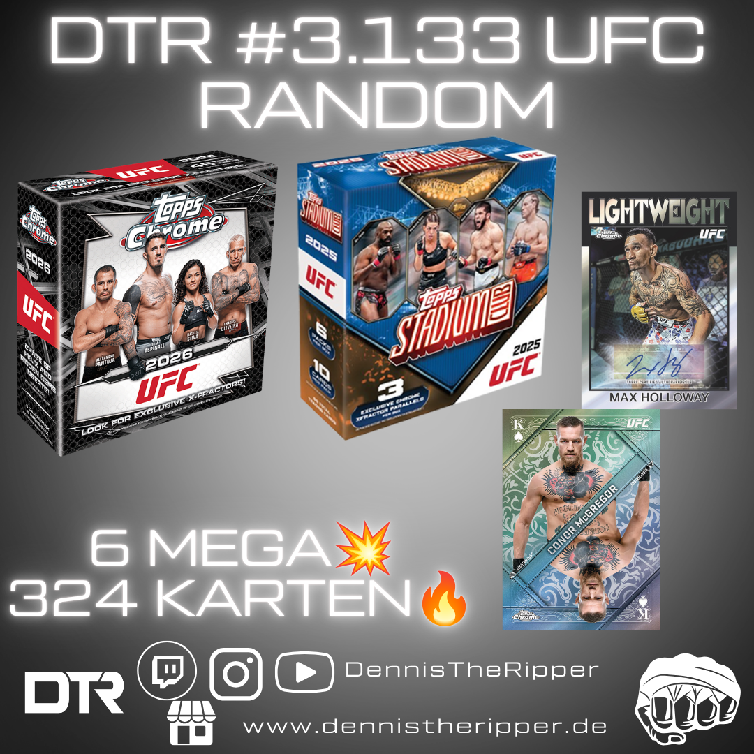 50% Filler DTR #3133 UFC Chrome x Stadium Club Mixer 6 Boxer Random Letter Group Break