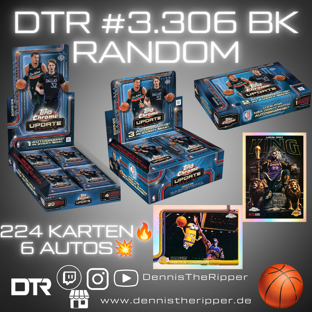 DTR #3306 BK Chrome Update Jumbo x Breaker x Hobby 3 Boxer Random Group Break