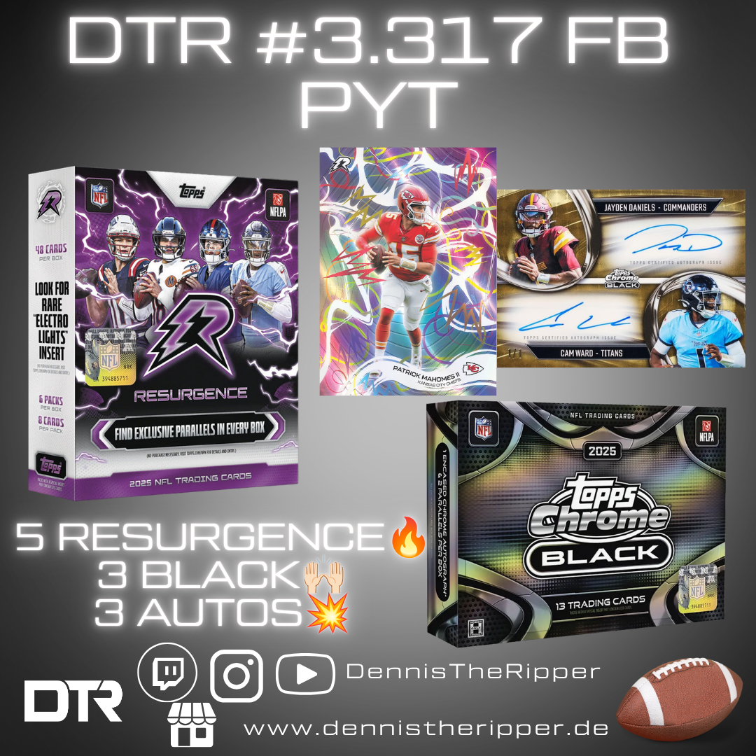 UltraMini 10 Filler 5 Sieger DTR #3317 FB Resurgence x Chrome Black 8 Boxer PYT Group Break