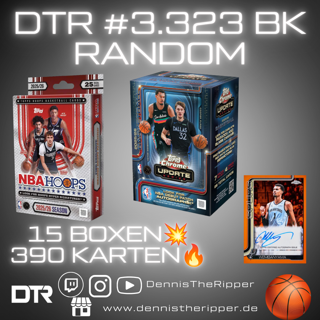 25% Filler DTR #3323 BK Chrome Update x Hoops 15 Boxer Random Group Break