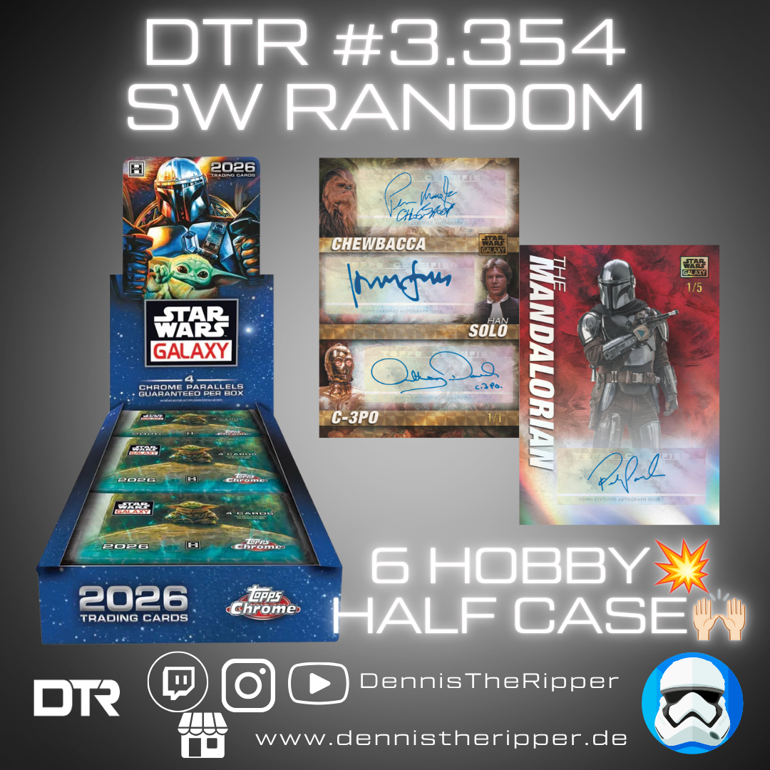 10% Filler DTR #3354 Star Wars Chrome Galaxy Half Case Random Letter Group Break