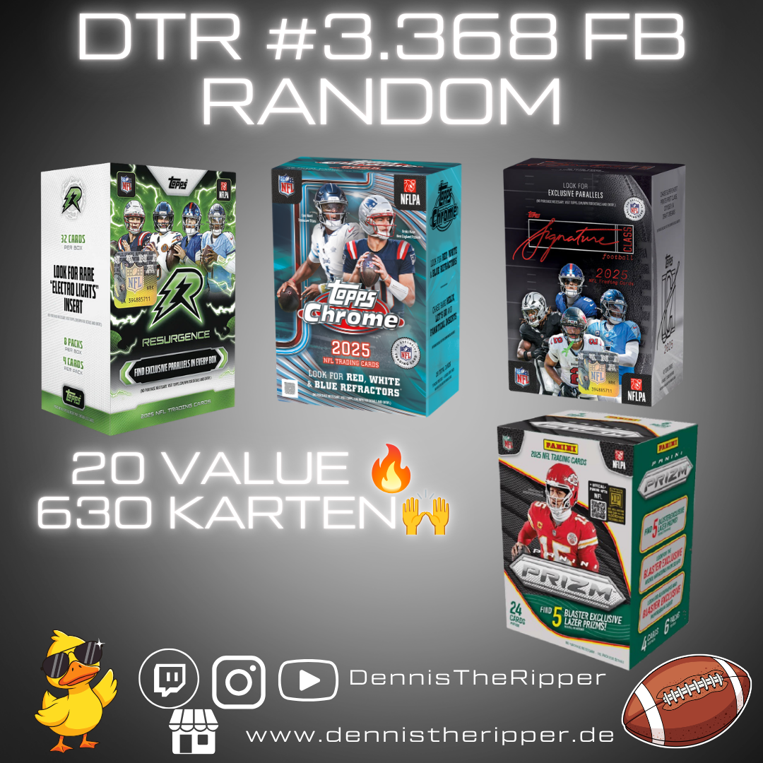 25% Filler DTR #3368 FB Resurgence x Chrome x Signatures x Prizm 20 Boxer Random Group Break Free Spot 💥