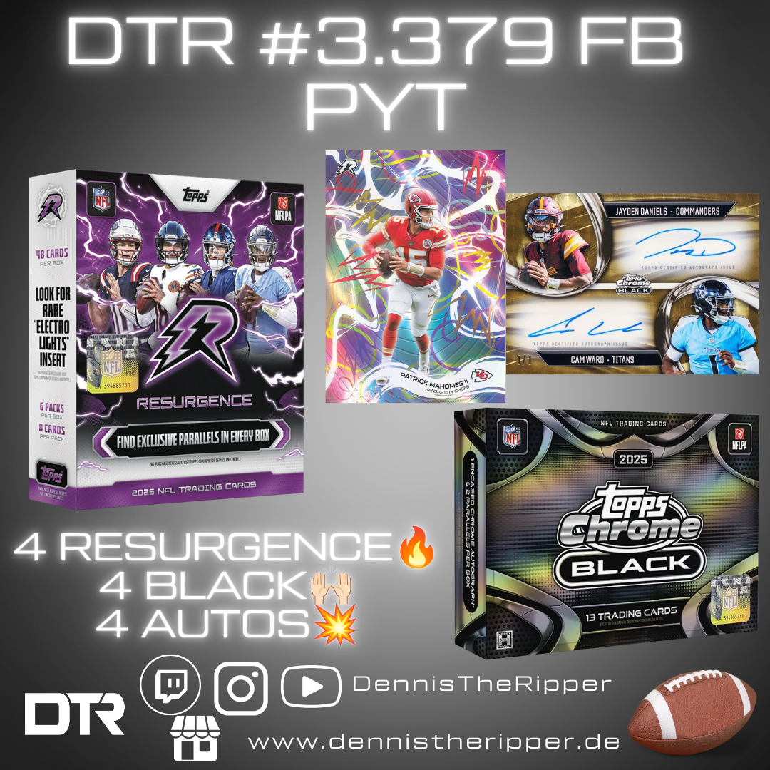 DTR #3379 FB Resurgence x Chrome Black 8 Boxer PYT Group Break