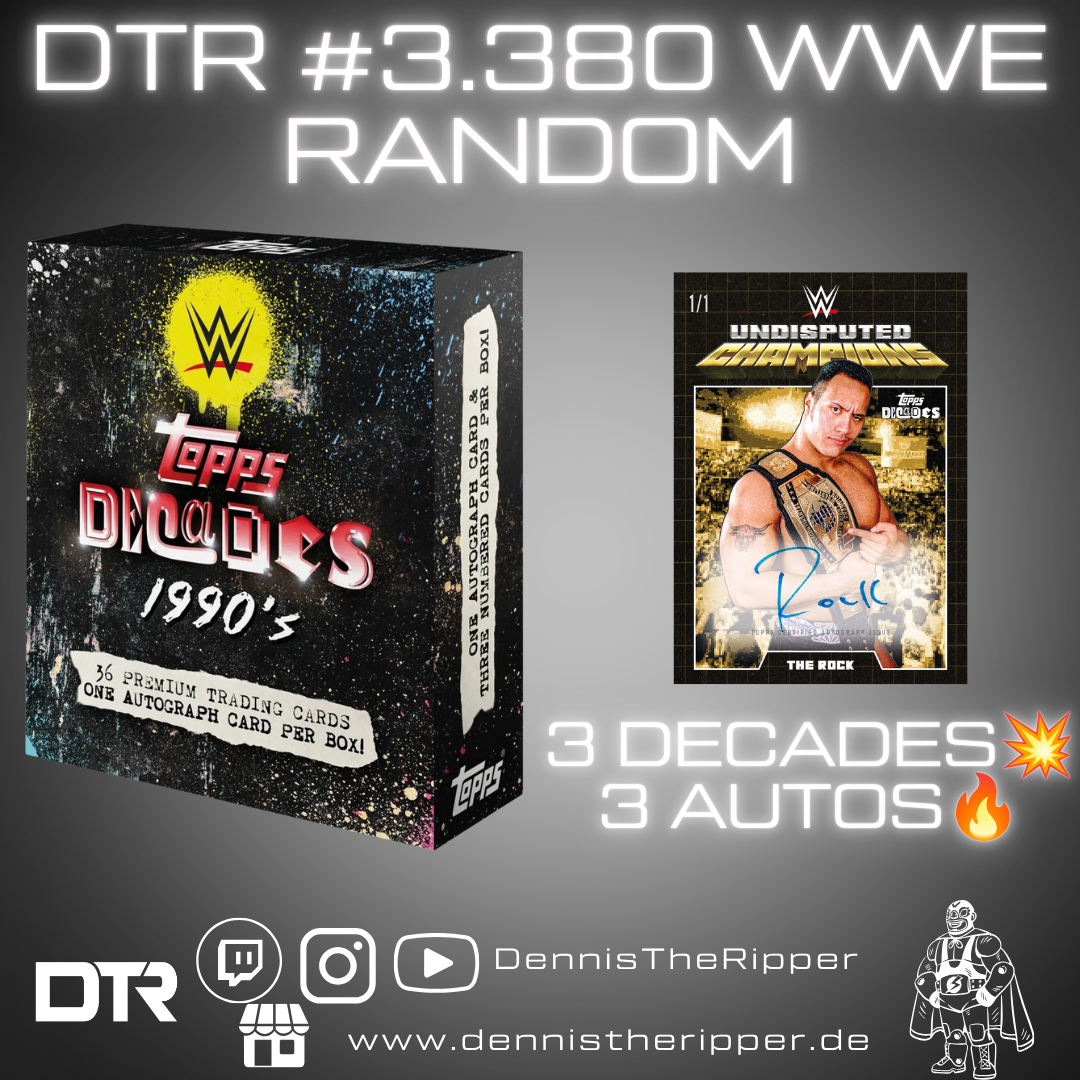 25% Filler DTR #3380 WWE Decades 3 Boxer Random Letter Group Break