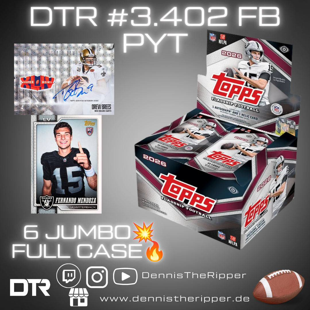 DTR #3402 FB Flagship Jumbo Full Case PYT Group Break