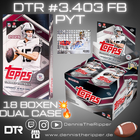 DTR #3403 FB Flagship Jumbo X Hobby Dual Full Case PYT Group Break