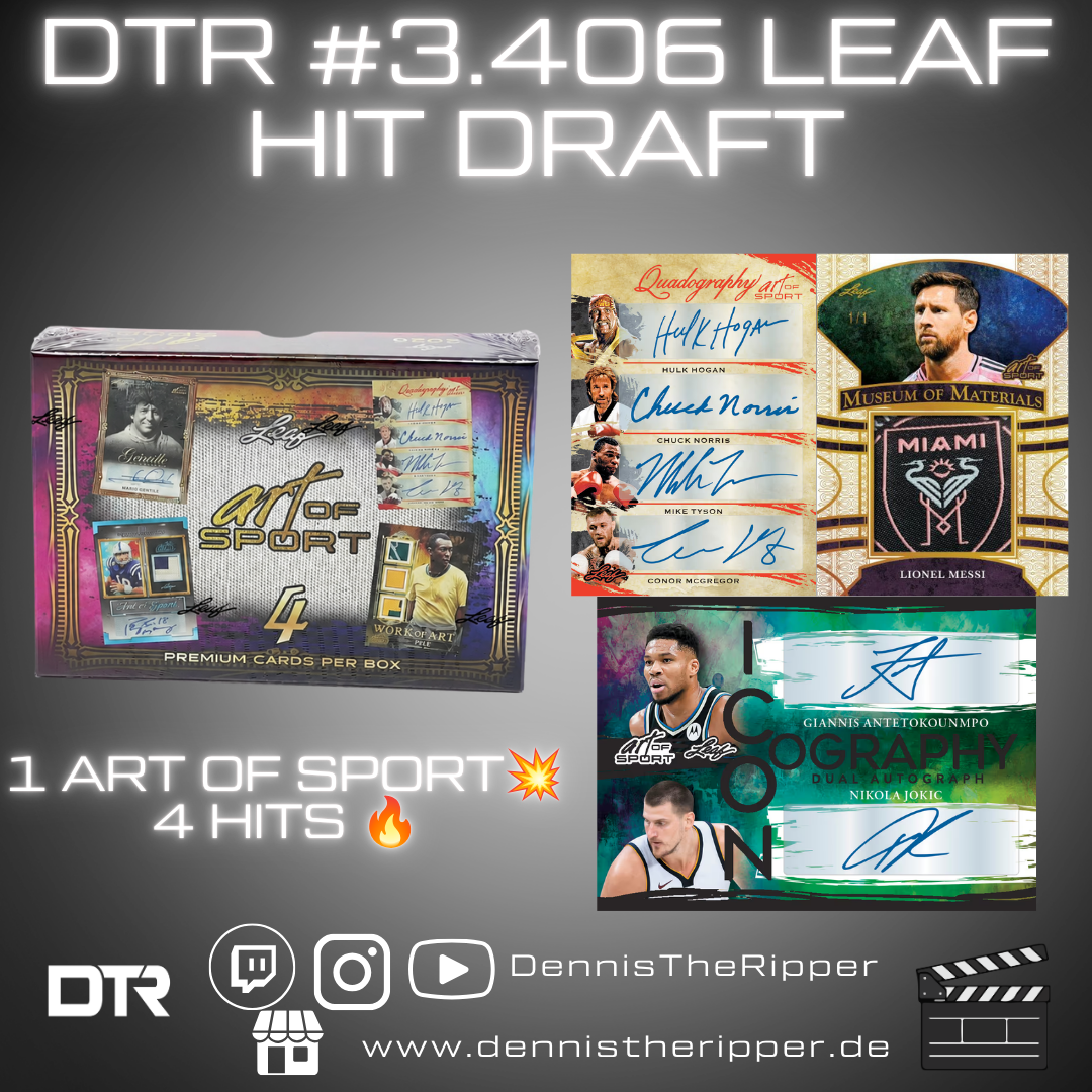 50% Filler DTR #3406 Leaf Art of Sport 1 Box Hit Draft Group Break