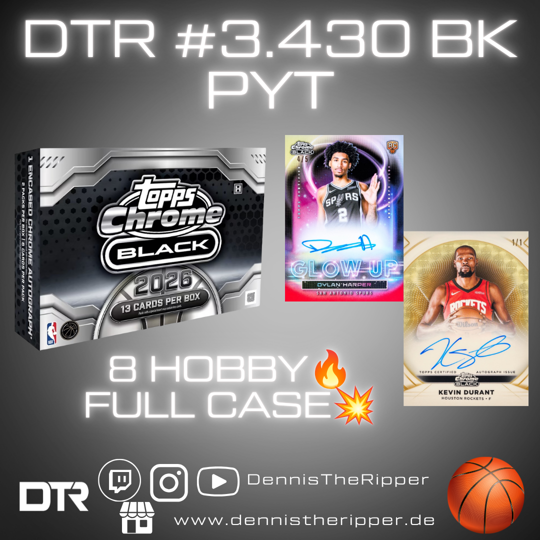 DTR #3430 BK Chrome Black Full Case PYT/PYP Group Break