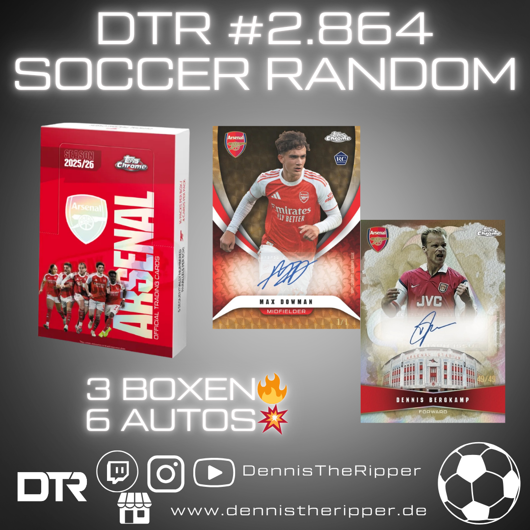 50% Filler DTR #2864 Soccer Arsenal Chrome 3 Boxer Random Letter Group Break