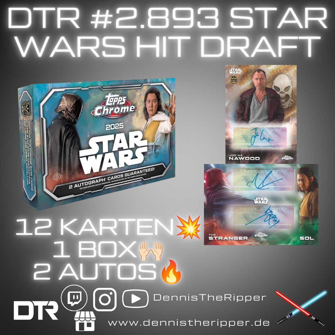 10% Filler DTR #2893 Star Wars Chrome Breakers Delight 1 Box Hit Draft ...