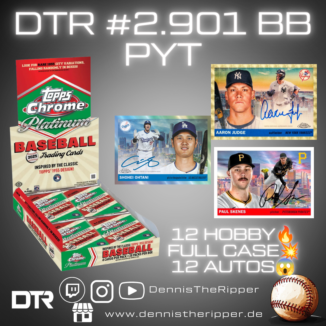 25% Filler GIGAFILLER! DTR #2901 BB Chrome Platinum Hobby Full Case PYT Group Break