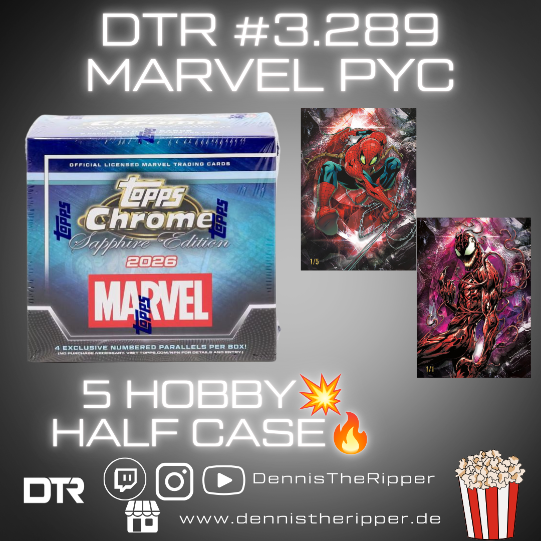 DTR #3289 Marvel Chrome Sapphire Half Case PYT/PYP Group Break 1/2