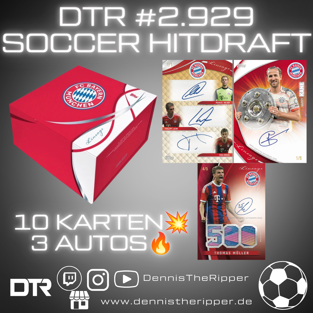 50% Filler DTR #2929 Soccer FC Bayern Lineage 1 Box Hit Draft Group Break