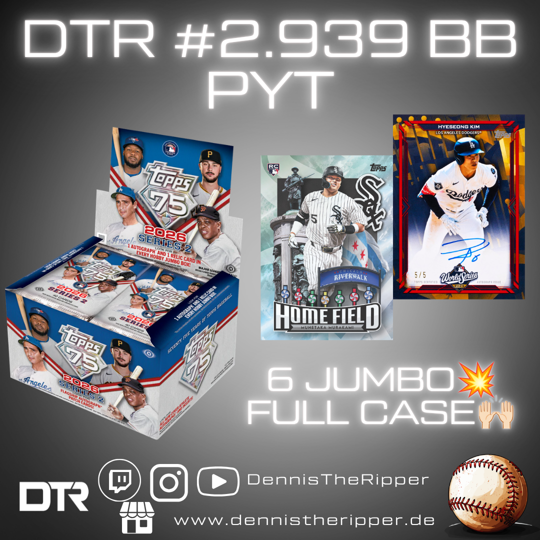 10% Filler GIGAFILLER! DTR #2939 BB Series 2 Jumbo Full Case PYT Group Break