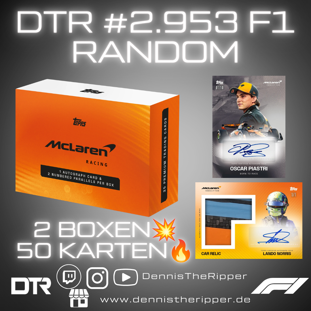 25% Filler DTR #2953 F1 McLaren Racing 2 Boxer Random Group Break
