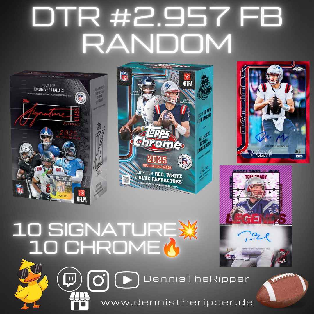 25% Filler DTR #2957 FB Chrome x Signature 20 Boxer Random Group Break Free Spot 💥