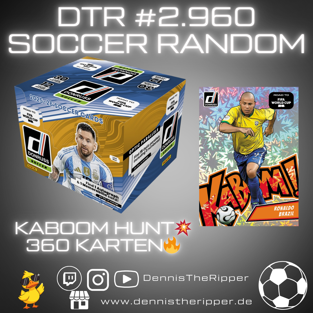 50% Filler DTR #2960 Soccer Donruss RTWC 1 Box Random Group Break Free Spot 💥