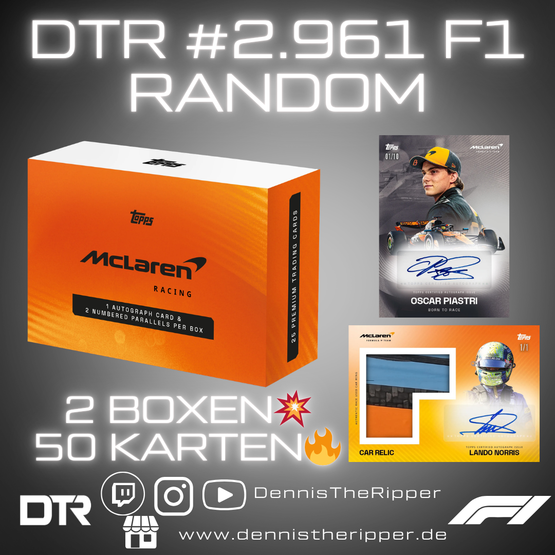 50% Filler DTR #2961 F1 McLaren Racing 2 Boxer Random Group Break